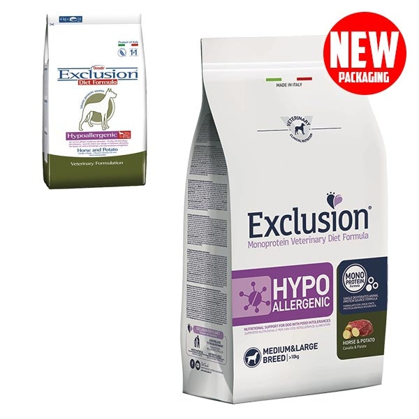 Diet Hypoallergenic Medium/Large Breed Cavallo e Patate 2KG Exclusion