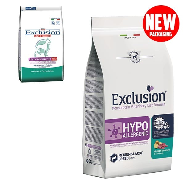 Diet Hypoallergenic Medium/Large Breed Cervo e Patate 2KG Exclusion