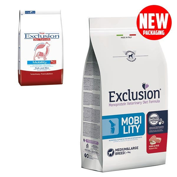 Diet Mobility Medium/Large Breed Maiale e Riso 2KG Exclusion