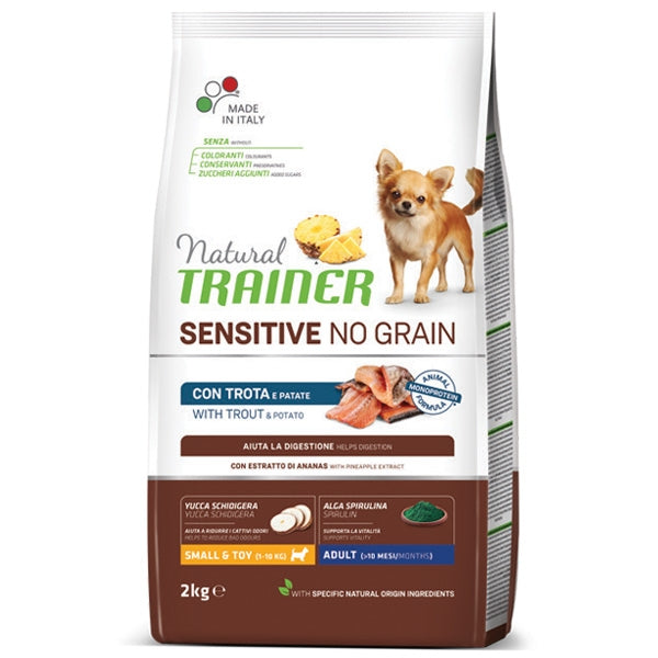 Trainer Natural Sensitive No Grain Small & Toy Adult con Trota e Patate 800gr