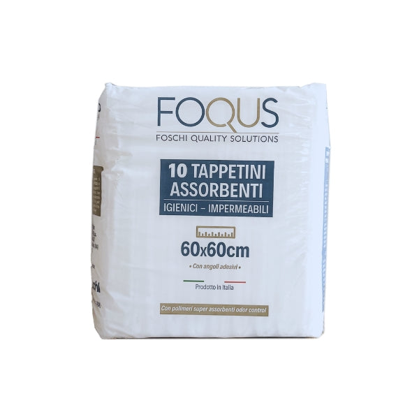 FOQUS TAPPETINI ASSORBENTI 10 PZ 60x60 CON ADESIVI
