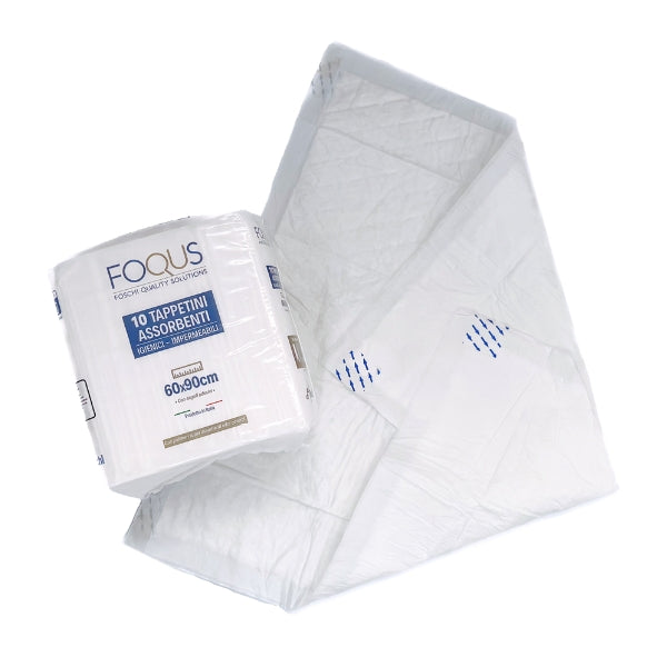 Foqus Tappetini Assorbenti 60 Pz 60x90 Con Adesivi