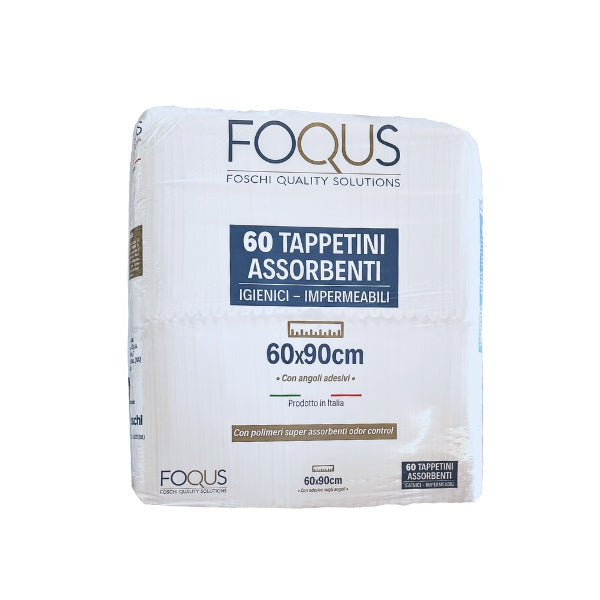 FOQUS TAPPETINI ASSORBENTI 60 PZ 60x90 CON ADESIVI