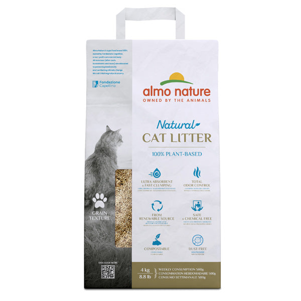 Almo Nature Lettiera Natural Cat Litter Grain Texture 4kg