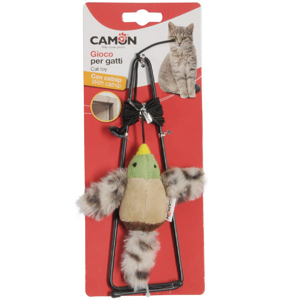 Camon Gioco per Gatti Uccellino da Appendere alla Porta grandezza uccellino 5-6 cm circa - filo 20 cm circa