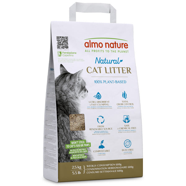 Almo Nature Lettiera Natural Cat Litter Grain Texture 2.5kg