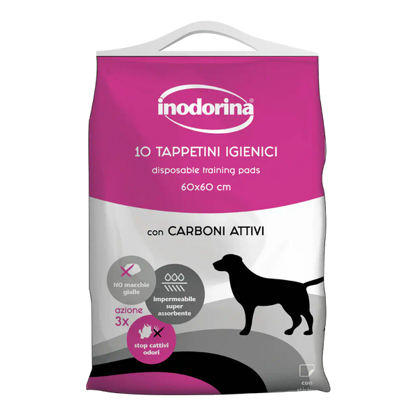INODORINA TAPPETINI TRAINING CARBONI ATTIVI 10PZ 60X60