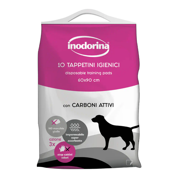 INODORINA TAPPETINI TRAINING CARBONI ATTIVI 10PZ 60X90