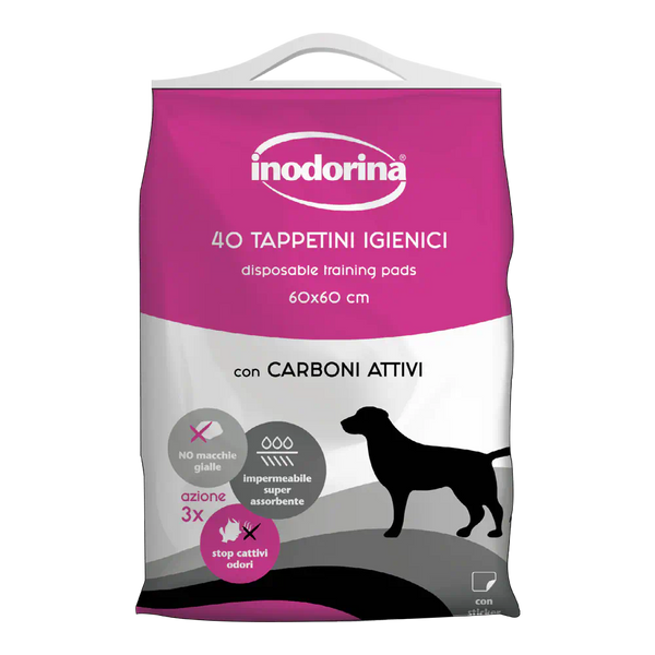 INODORINA TAPPETINI TRAINING CARBONI ATTIVI 40PZ 60X60