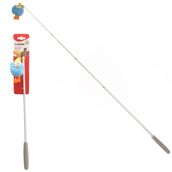 Camon Cannetta da Pesca Telescopica con Pendente in Peluche e Campanellino Lunghezza max: 182 cm