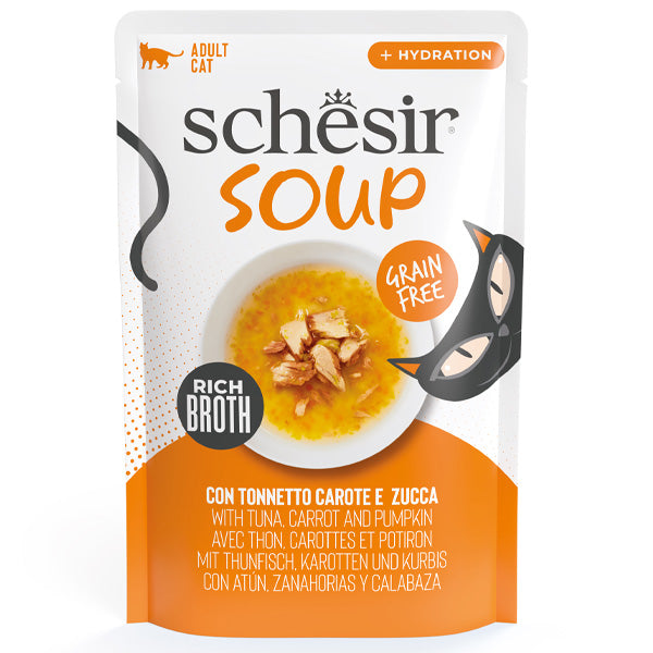 Schesir Soup Per Gatti Adulti Tonnetto Carote E Zucca 40gr