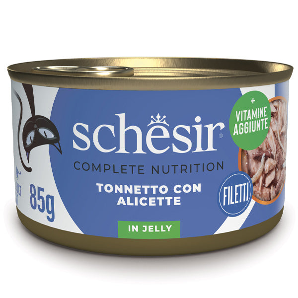 SCHESIR CAT TONNETTO ALICETTE 85GR - IN GELATINA FASCIA NERA