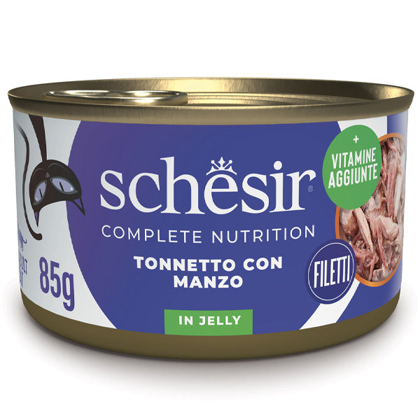 Complete Nutrition Per Gatti Adulti Filetti in Gelatina Tonnetto Con Manzo
