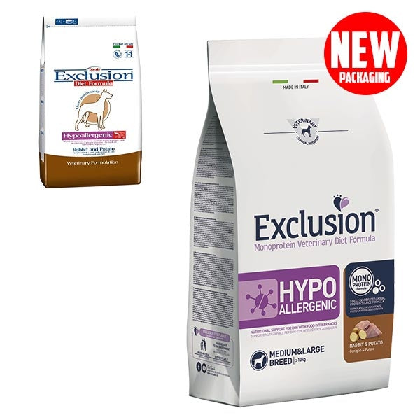 Diet Hypoallergenic Medium/Large Breed Coniglio e Patate Exclusion