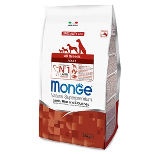 Monge Natural Superpremium All Breeds Adult Agnello Riso e Patate 2,5kg