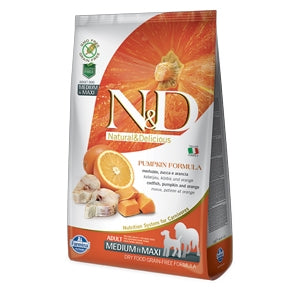 Natural & Delicious Pumpkin Grain Free Adult Medium & Maxi with Cod, Pumpkin and Orange