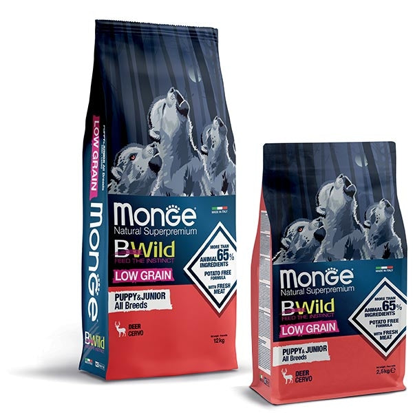 BWild Low Grain Puppy & Junior All Breeds con Cervo