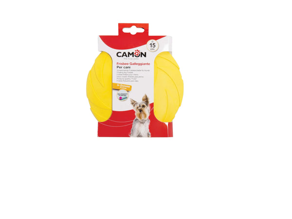 Camon Frisbee Galleggiante in Gomma Gioco per Cani Colori Assortiti