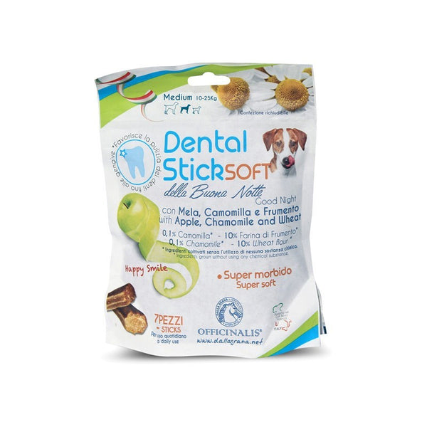 Dalla Grana Officinalis Dental Stick Medium Mela e Camomilla della Buonanotte per Cani 7 pezzi 90gr