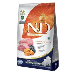 Natural & Delicious Pumpkin Grain Free Puppy Medium & Maxi con Agnello, Zucca e Mirtillo