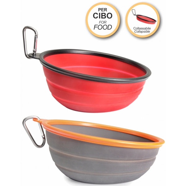 Collapsible Slanted Silicone Food Bowl | ø 20 cm x 1050 ml - C037/6