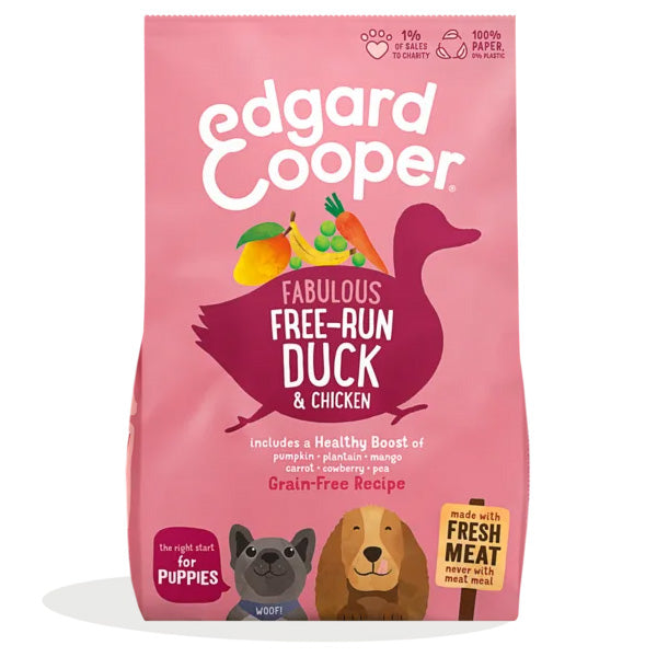 Grain-Free, Free-Range Duck and Chicken Puppy Food - for Large Breeds