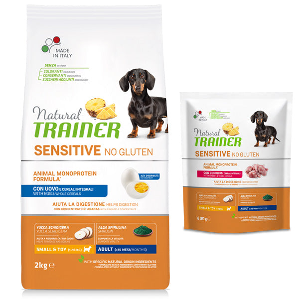 Natural Sensitive No Gluten Small & Toy Adult con Uovo e Cereali Integrali
