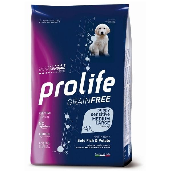 Prolife Grain Free Puppy Medium/Large Sensitive Sole Fish & Potato 10kg