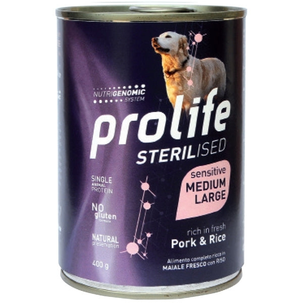 Sterilized Sensitive Adult Medium/Large Pork & Rice