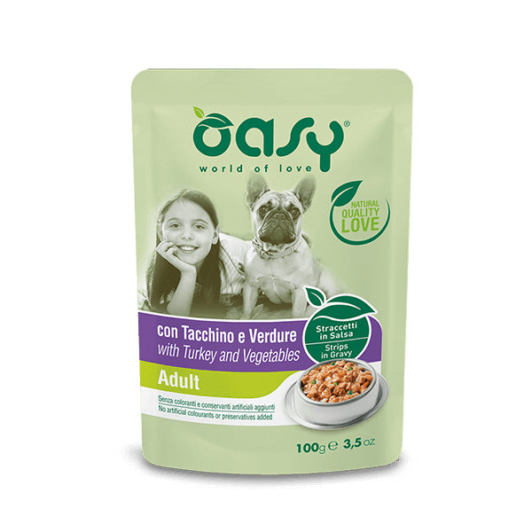 Oasy Straccetti in Salsa Adult con Tacchino e Verdure 100gr