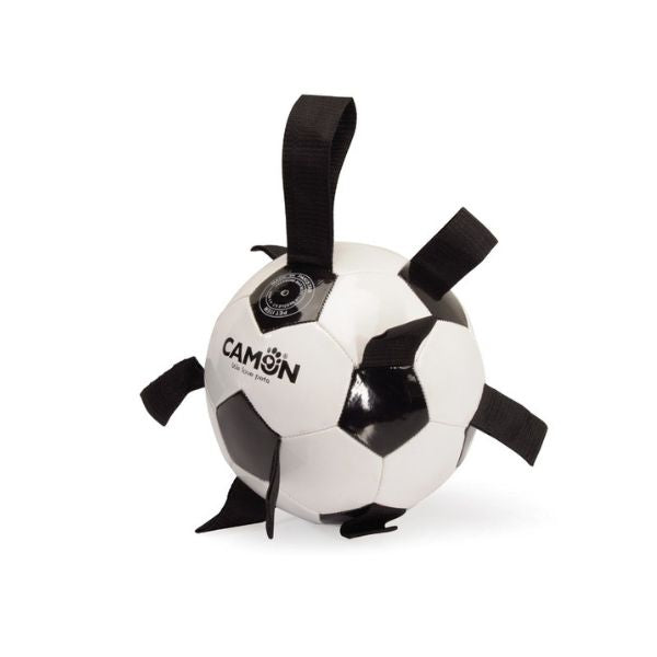 Camon Palla da calcio per cani nero e bianco