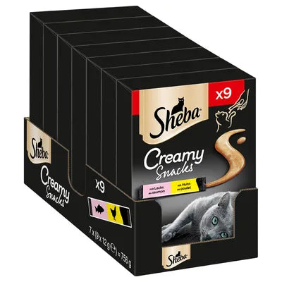 Sheba Creamy Snacks con Salmone e Pollo 9x12gr