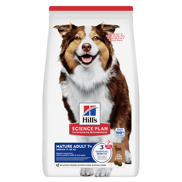 Hill's Science Plan Mature Adult 7+ Medium con Agnello e Riso 12 kg