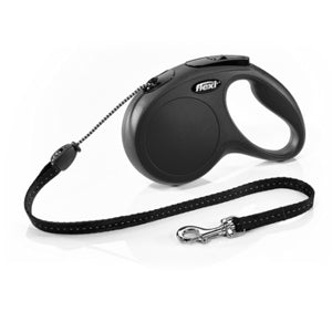 Flexi Guinzaglio New Classic Nero con Corda