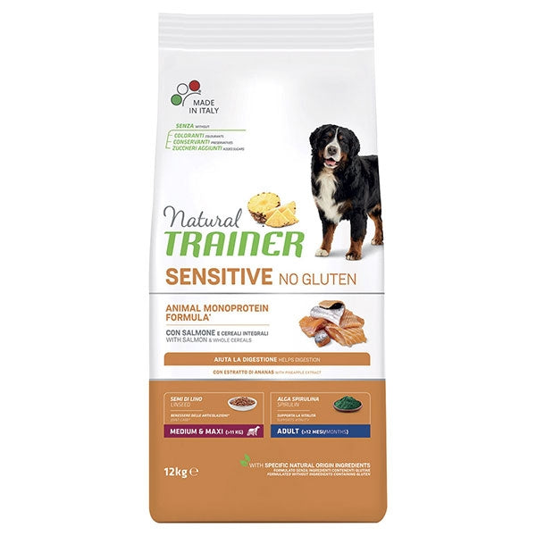 Natural Sensitive No Gluten Medium & Maxi Adult with Salmon