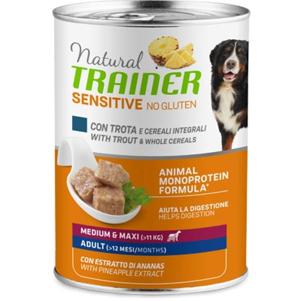 Natural Sensitive No Gluten Medium & Maxi Adult with Trout and Cereals