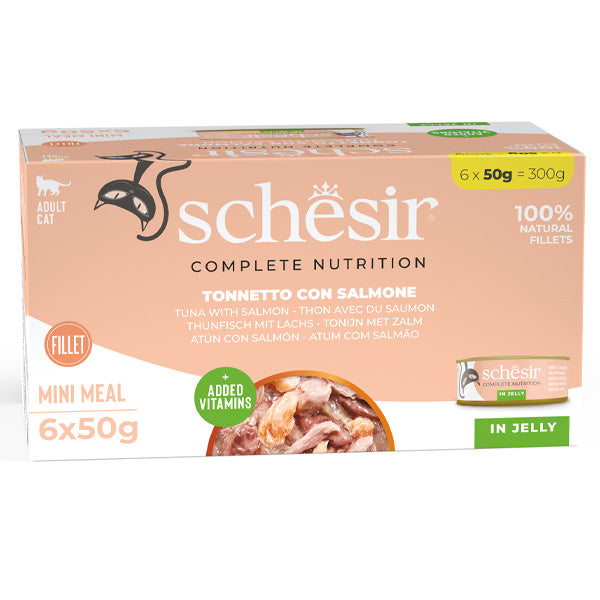 Complete Nutrition Per Gatti Adulti Filetti in Gelatina Tonnetto Con Salmone Multipack