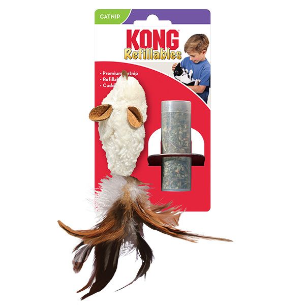 Kong Feather Mouse Per Gatti 1 pezzo