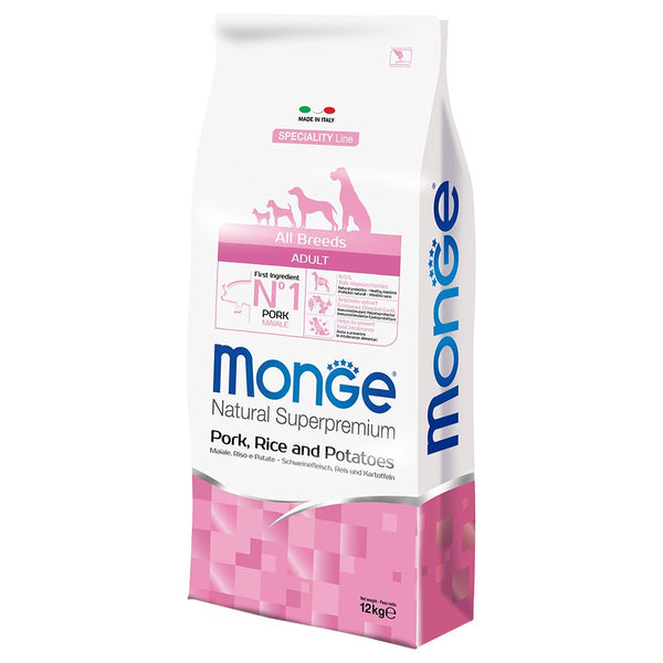 Monge Natural Superpremium All Breeds Adult Maiale, Riso e Patate 12kg