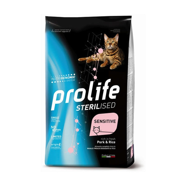 Prolife Sterilised Sensitive Adult Maiale E Riso per Gatti 400gr