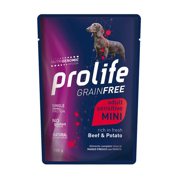 Prolife Grain Free Adult Mini Sensitive Beef & Potato 100gr