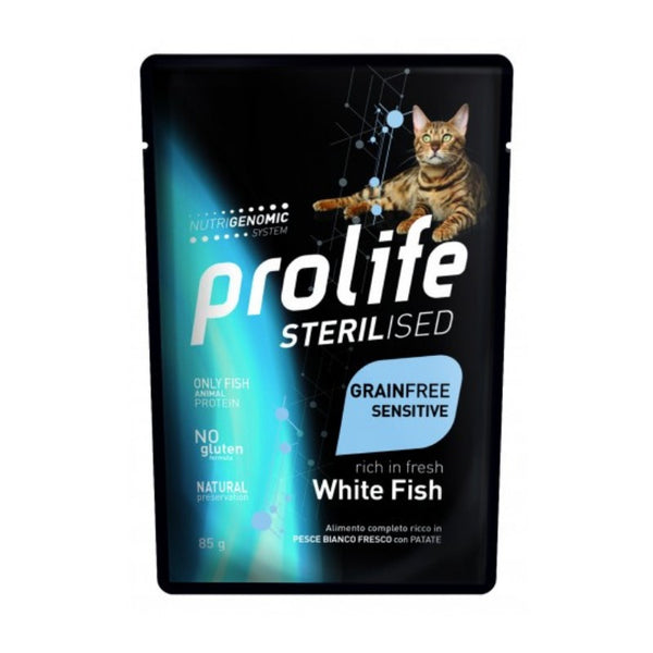 Prolife Sterilised Grain Free Adult White Fish 85gr