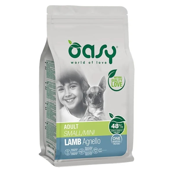Oasy One Animal Protein Adult Small & Mini con Agnello 2,5kg