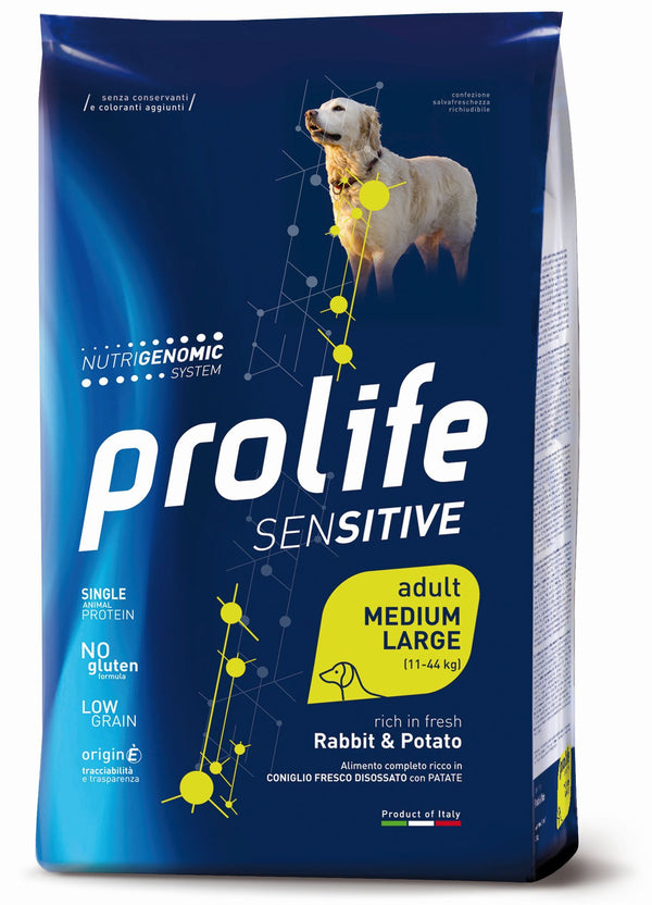 Prolife Dog Sensitive M/l Coniglio E Patate 10kg