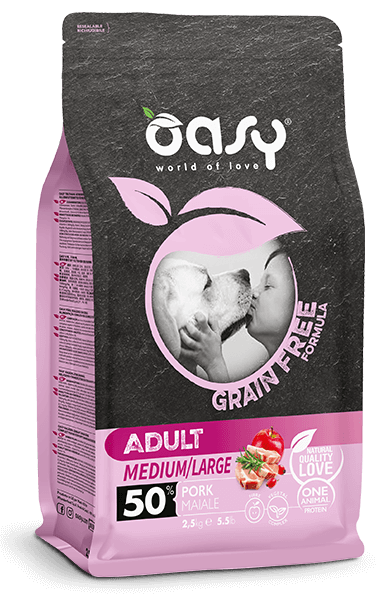 Oasy Dog Ad Med/Large Maiale 2,5kg Grain Free
