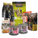LEONARDO Cat Food Get to Know Pack, 2 Types of Dry Food and 5 Varieties of Wet Food for Cats, No Additives, for All Breeds, Made in Germany