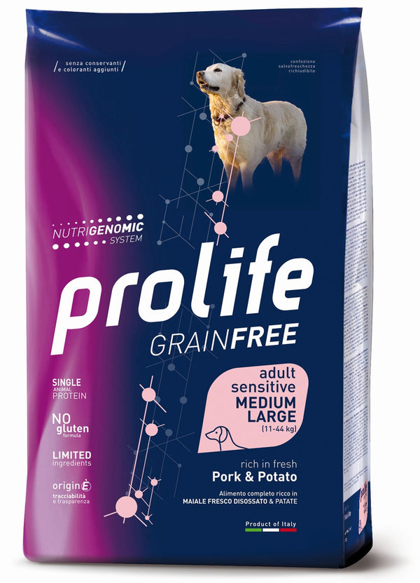 Prolife Dog Grain Free M/l Maiale E Patate 10kg