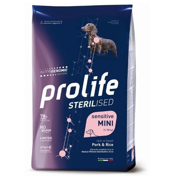 Prolife Dog Sterilised Mini Maiale E Riso 600gr