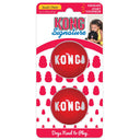 Kong 2 Pack Signature Balls Retrieving Toy Medium Rosso