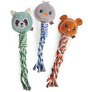 Camon Gioco per cani - animaletti in poliestere e corda con squeaker 30 cm